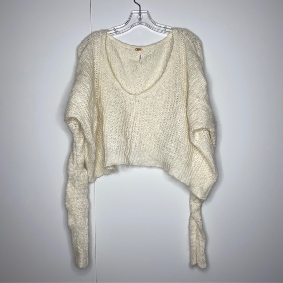 Free People Sweaters - Free People Moonbeam Alpaca Wool Cropped Sweater S